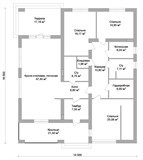 Проект дома D-140. Одноэтажный дом с террасой D-140 - фото 35486