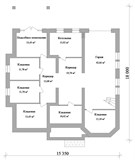 Проект дома F-015. Одноэтажный дом с цокольным этажом F-015 - фото 35610