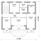 Проект дома D-132. Дом из блоков двухэтажный D-132 - фото 35676