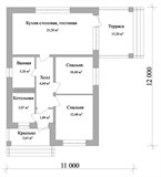 Проект дома A-102. Одноэтажный дом до 100 м2 A-102 - фото 35771