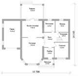 Проект дома D-129. Дом с эркером и террасой двухэтажный D-129 - фото 35842
