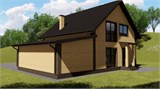Проект дома C-035. Дом со вторым светом и гаражом C-035 - фото 35984