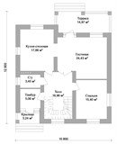 Проект дома C-034. Простой двухэтажный дом C-034 - фото 36001