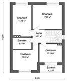 Проект дома B-054. Дом до 150 м с балконом B-054 - фото 36089