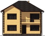 Проект дома C-023. Кирпичный дом с балконом C-023 - фото 36304