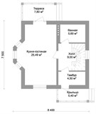 Проект дома A-021. Красивый дом с мансардой A-021 - фото 36353