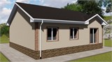 Проект дома B-022. Одноэтажный дом с верандой B-022 - фото 36399