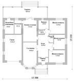 Проект дома C-019. Кирпичный дом с эркером C-019 - фото 36484