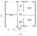 Проект дома A-008. Дом с эркером 100 кв A-008 - фото 36494