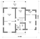 Проект дома D-006. Дом с гаражом до 250 кв D-006 - фото 36533