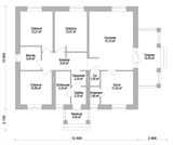 Проект дома B-286. Одноэтажный дом из пеноблоков, с террасой B-286 - фото 36587