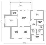 Проект дома B-045. Недорогой одноэтажный дом B-045 - фото 36607