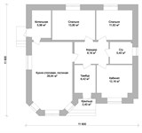 Проект дома A-006. Красивый дом 100 кв м A-006 - фото 36659