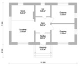 Проект дома A-090. Маленький кирпичный дом A-090 - фото 36733