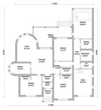Проект дома F-084. Одноэтажный дом с бассейном F-084 - фото 36743