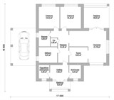 Проект дома B-042. Дом с навесом B-042 - фото 36764