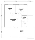 Проект дома A-002. Одноэтажный каркасный дом A-002 - фото 36775