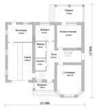 Проект дома D-121. Дом с гаражом, террасой и балконом D-121 - фото 36808