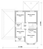 Проект дома D-121. Дом с гаражом, террасой и балконом D-121 - фото 36809