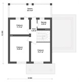 Проект дома C-040. Дом с мансардой и балконом C-040 - фото 36873