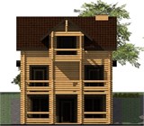 Проект дома C-251. Дом из оцилиндрованного бревна C-251 - фото 36904