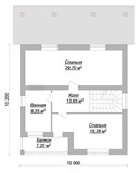 Проект дома C-250. Дом 10 на 13 с мансардой C-250 - фото 36930