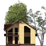 Проект дома C-250. Дом 10 на 13 с мансардой C-250 - фото 36935