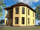 Проект дома B-284. Красивый двухэтажный дом B-284 - фото 37028