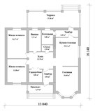 Проект дома B-274. Красивый дом с террасой B-274 - фото 37038