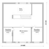 Проект дома F-079. Квадратный дом с мансардой F-079 - фото 37177