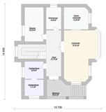 Проект дома F-078. Двухэтажный дом на склоне F-078 - фото 37187