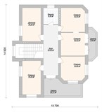 Проект дома F-078. Двухэтажный дом на склоне F-078 - фото 37188