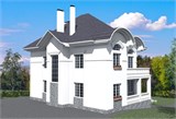 Проект дома F-078. Двухэтажный дом на склоне F-078 - фото 37191