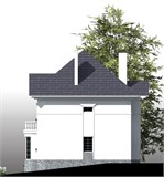 Проект дома F-078. Двухэтажный дом на склоне F-078 - фото 37194