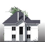 Проект дома F-078. Двухэтажный дом на склоне F-078 - фото 37195