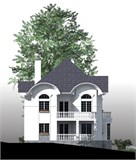 Проект дома F-078. Двухэтажный дом на склоне F-078 - фото 37196