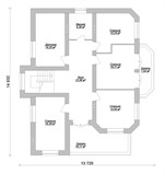 Проект дома E-059. Дом из пеноблоков с балконом E-059 - фото 37199