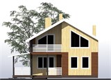 Проект дома B-269. Каркасный дом с тремя спальнями B-269 - фото 37246