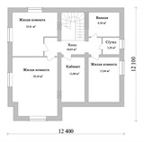 Проект дома D-113. Дом из кирпича 12 на 12 D-113 - фото 37336