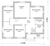 Проект дома C-241. Дом с мансардой 4 спальни C-241 - фото 37345
