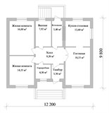 Проект дома A-083. Дом 100 м одноэтажный A-083 - фото 37423