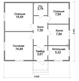 Проект дома A-080. Каркасный дом A-080 - фото 37486