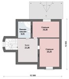 Проект дома E-051. Дом с цокольным этажом и мансардой E-051 - фото 37522