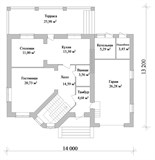 Проект дома C-236. Дом с эркером 2 этажа C-236 - фото 37533