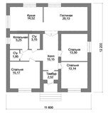 Проект дома B-249. Дом 12 на 12 одноэтажный B-249 - фото 37553