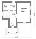 Проект дома A-075. Недорогой двухэтажный дом A-075 - фото 37584