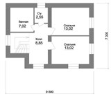 Проект дома A-075. Недорогой двухэтажный дом A-075 - фото 37585