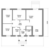 Проект дома A-074. Простой дом до 100 м2 A-074 - фото 37646