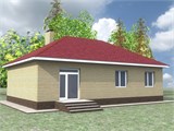 Проект дома A-074. Простой дом до 100 м2 A-074 - фото 37647