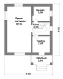 Проект дома B-230. Недорогой дом B-230 - фото 37841